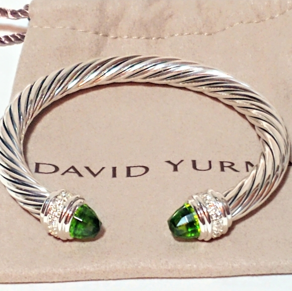 David Yurman Jewelry - David Yurman Peridot 7mm cable Classics bracelet M